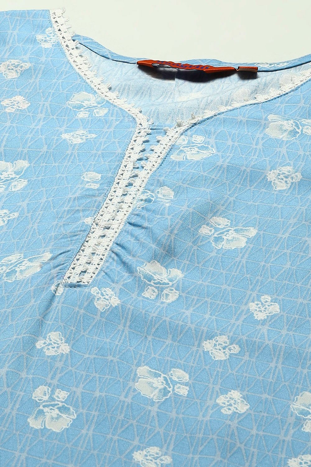 Yellow Floral Printed Straight Kurta image number 1