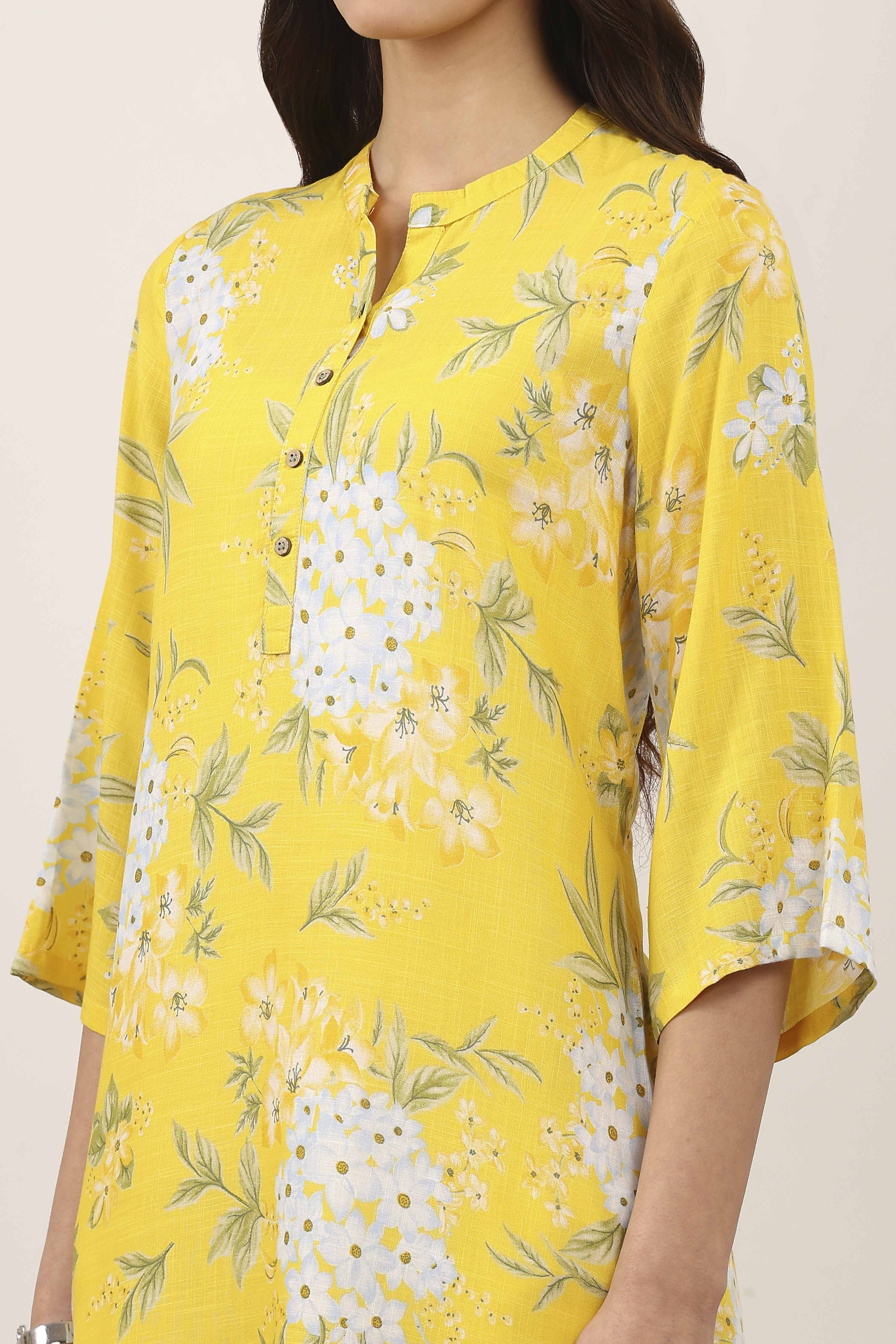 Orange Rayon Straight Kurtas image number 1