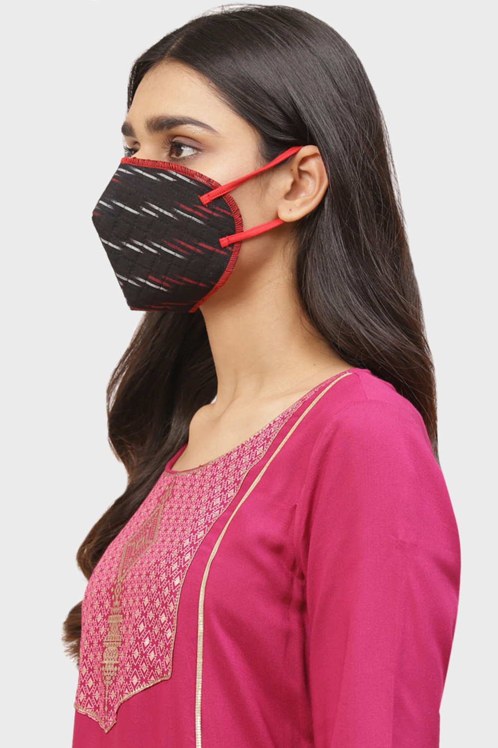 Multicolored Cotton Mask image number 4