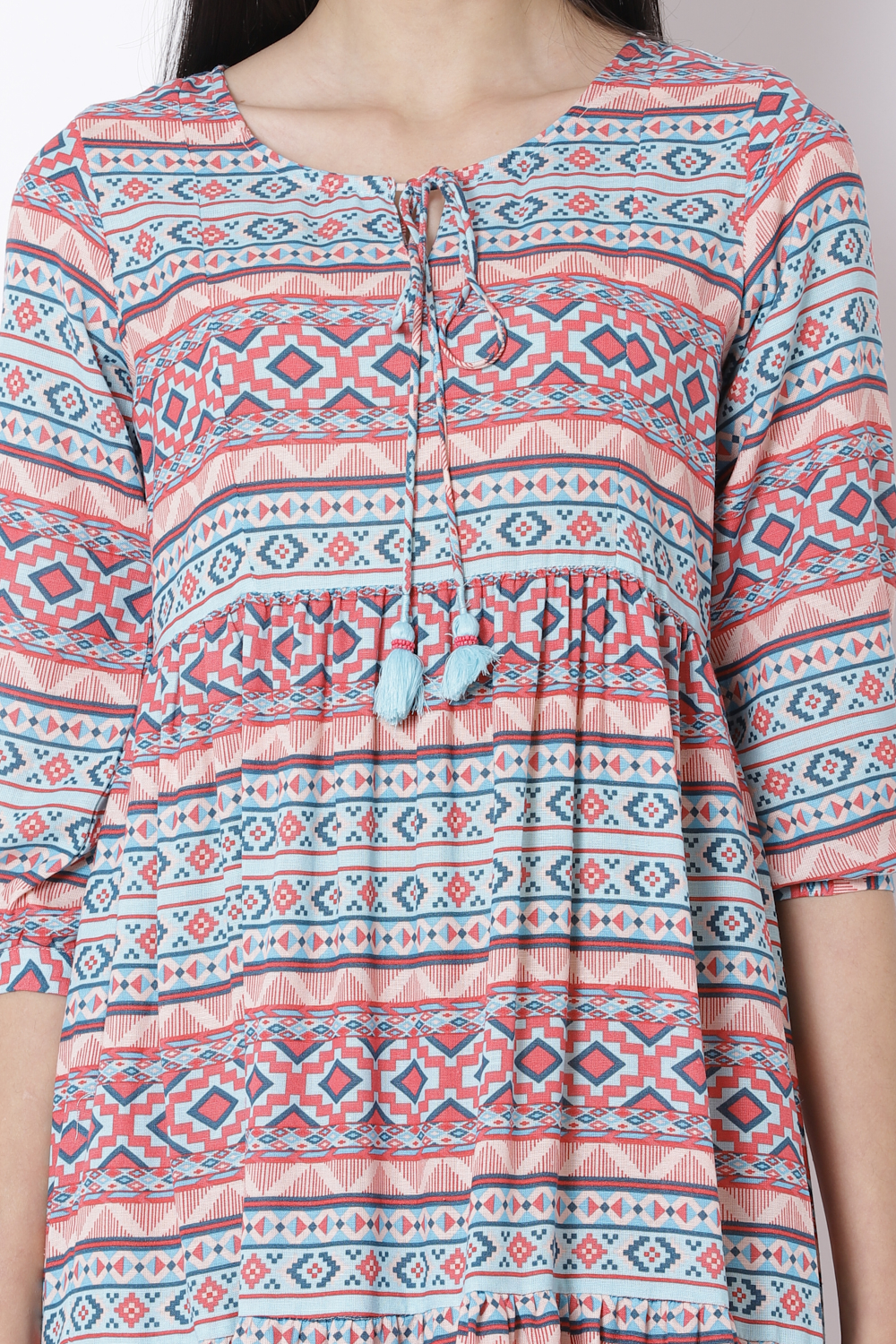 Blue Viscose Dress image number 1