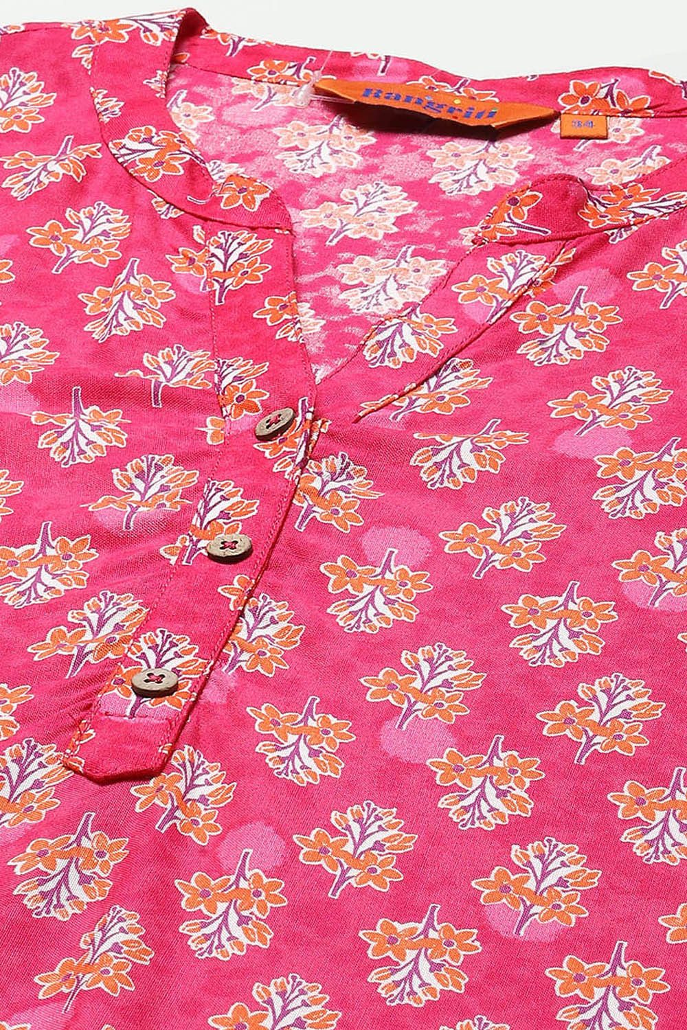 Mustard LIVA Straight Printed Kurta image number 1