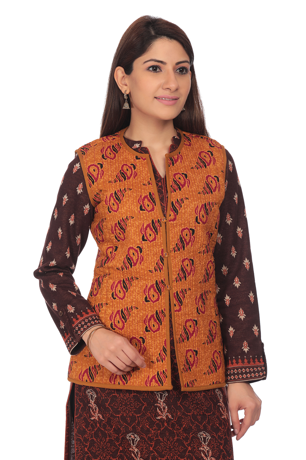 Mustard Straight Cotton Jacket image number 2