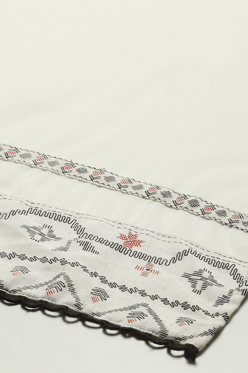 Off-white Self-Designed Dupatta image number 1