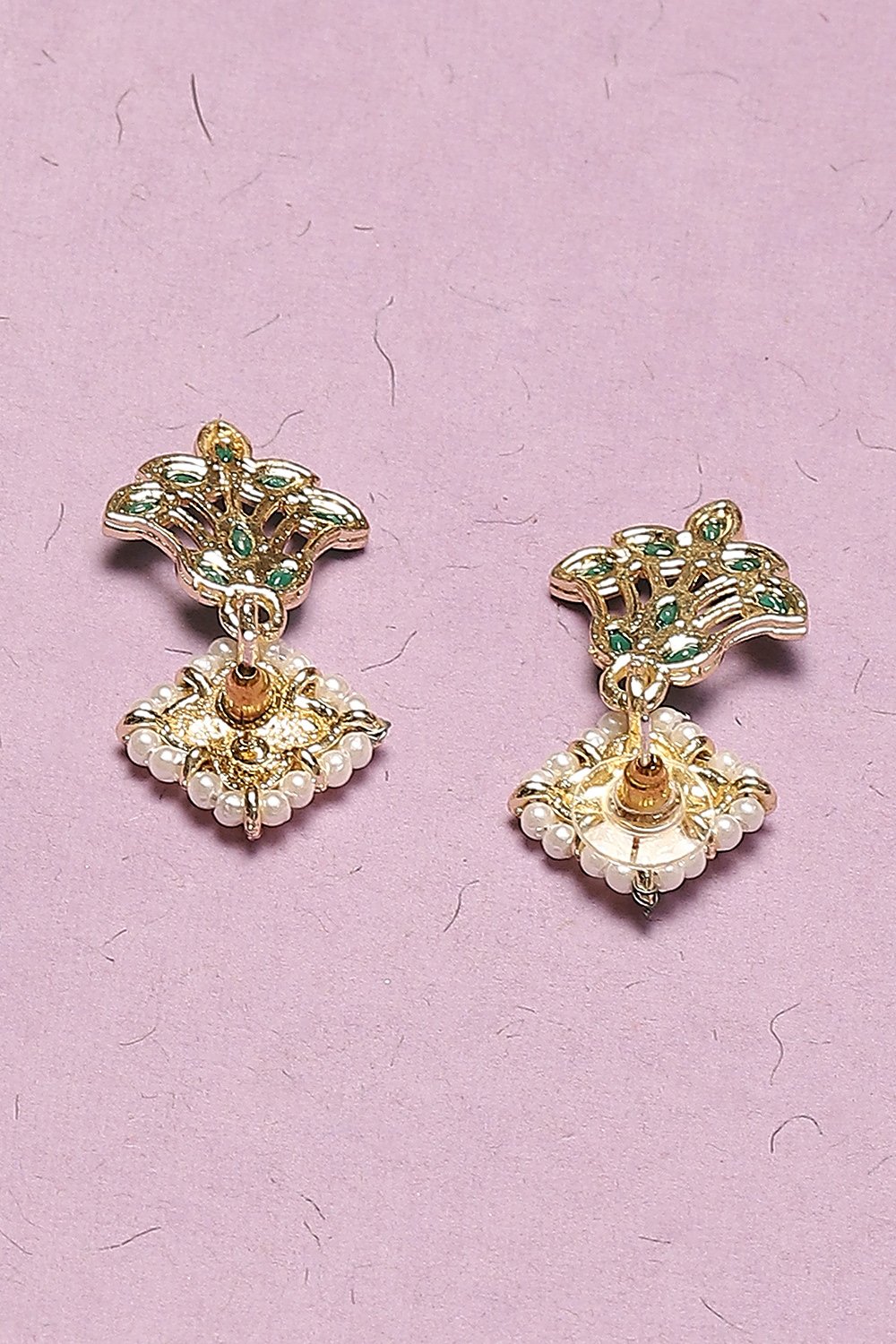 Green Alloy Earrings image number 2
