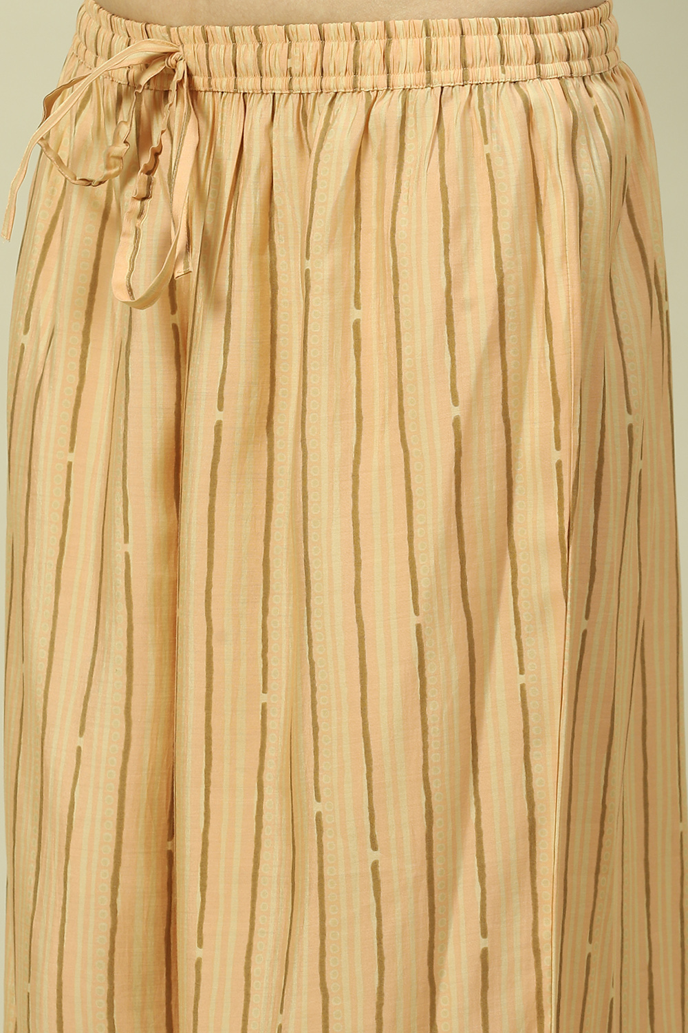 Peach Cotton Blend Woven Straight Kurta Suit Set image number 2
