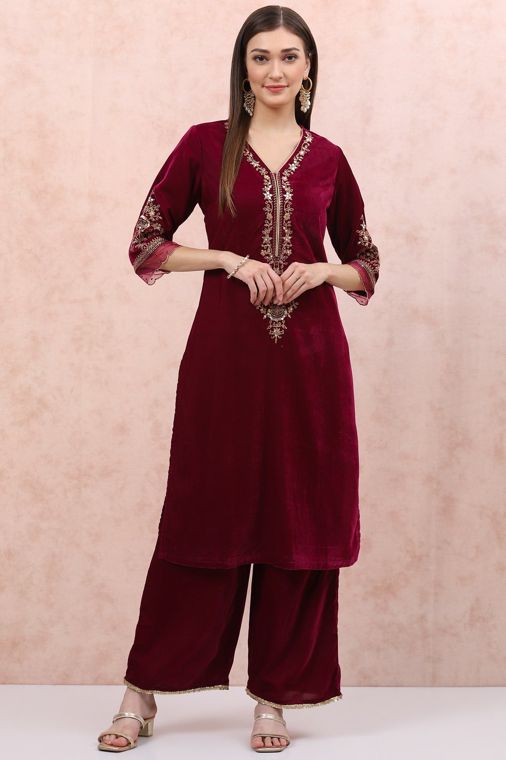 Phalsa Art Silk Straight Suit Set image number 0