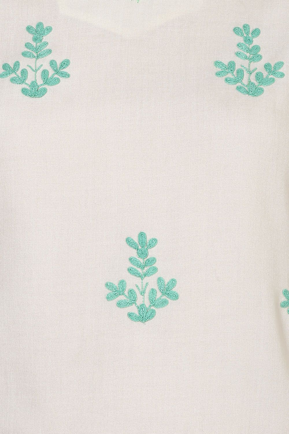White Straight Viscose Rayon Indie Top image number 1