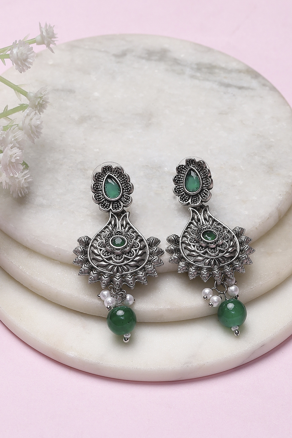Green Alloy Drop & Danglers image number 0