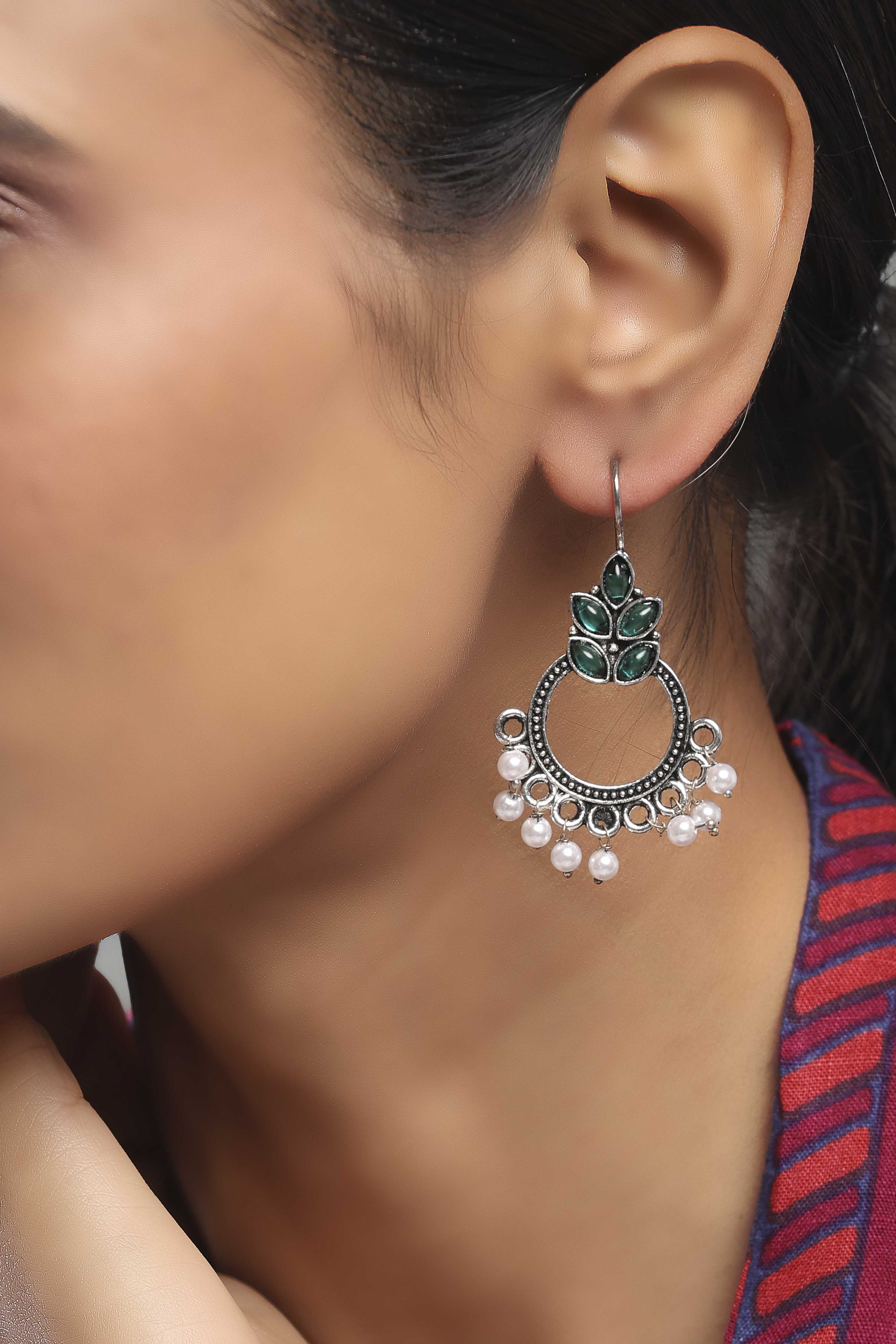 Green Alloy Drop & Danglers image number 1