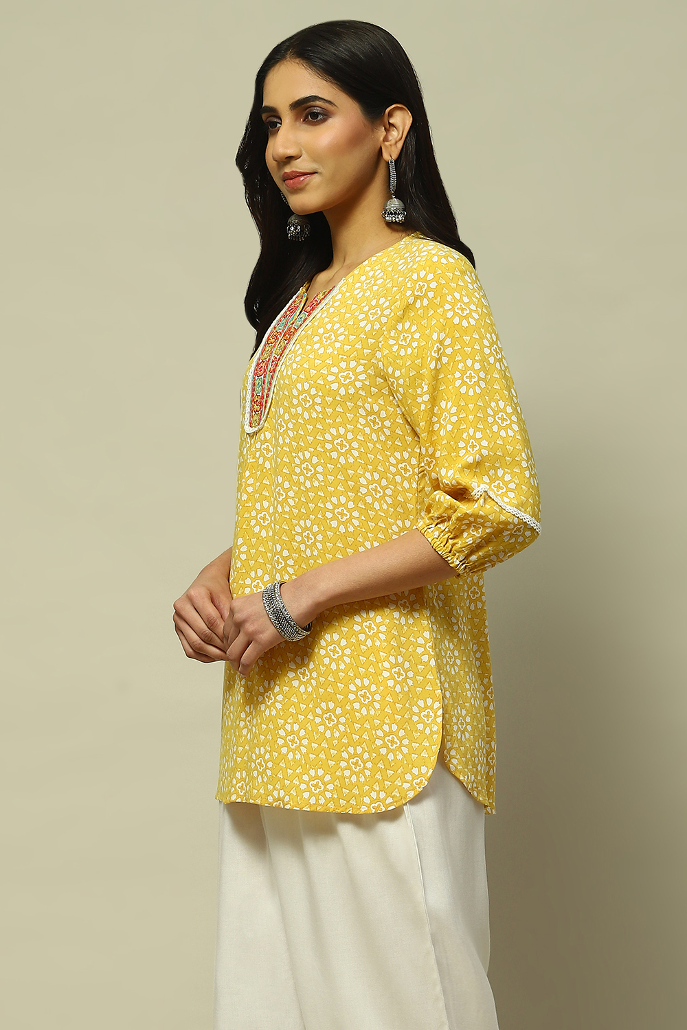 Mustard Yellow Rayon Indie Top image number 2