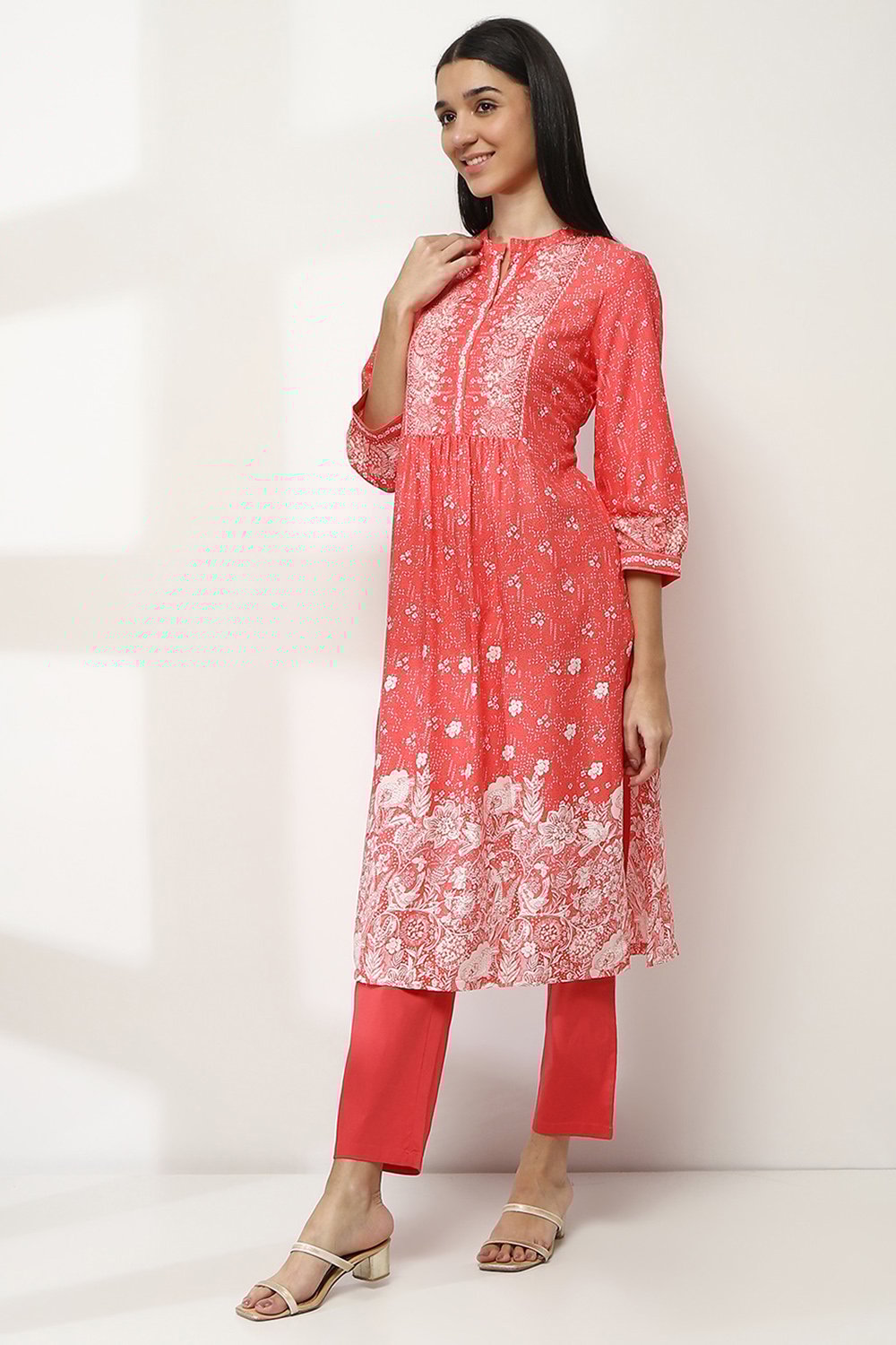 Coral Printed Straight Kurta image number 2