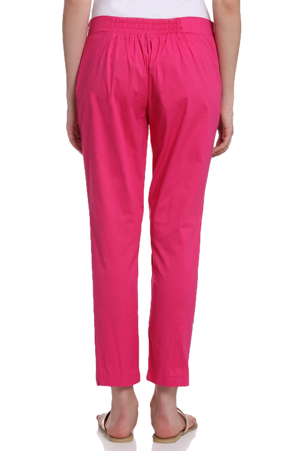 Light Pink Cotton Fusion Pants image number 4