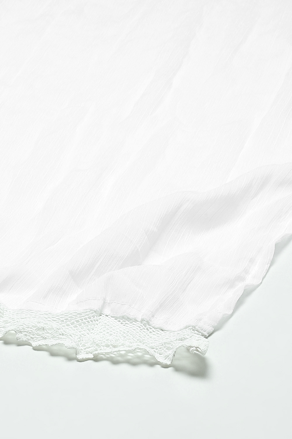 White Cotton Blend Woven Dupatta image number 0