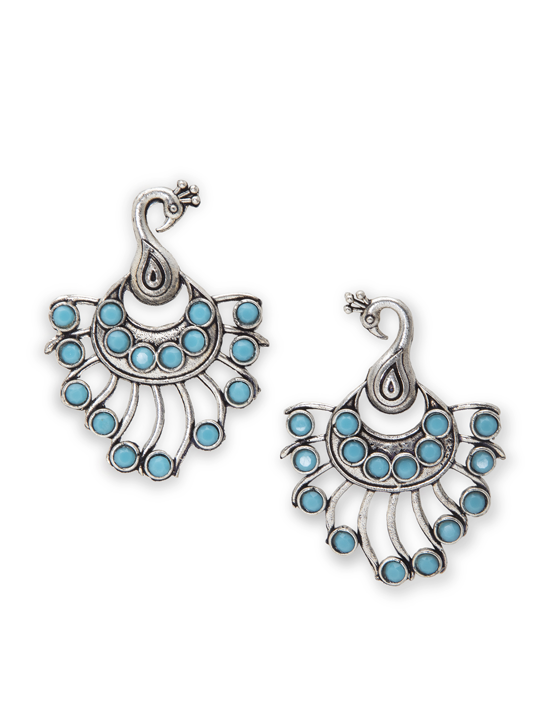 Turquoise Metal Brass Earring image number 0