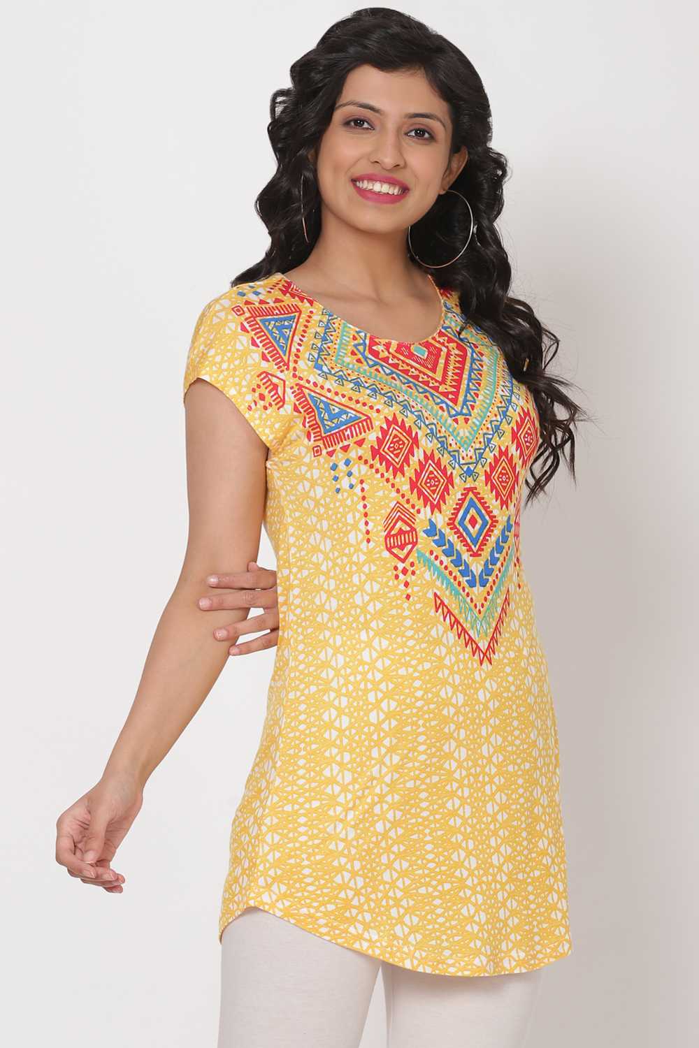 Yellow Viscose Indie Top image number 3