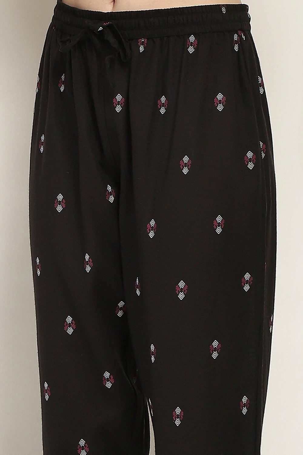Black Viscose Blend Straight SET image number 2