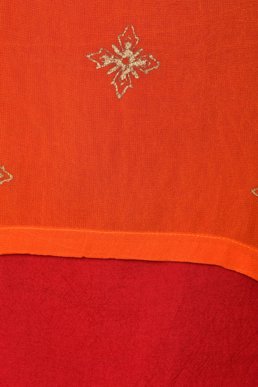 Orange A-Line Georgette Indie Top image number 5