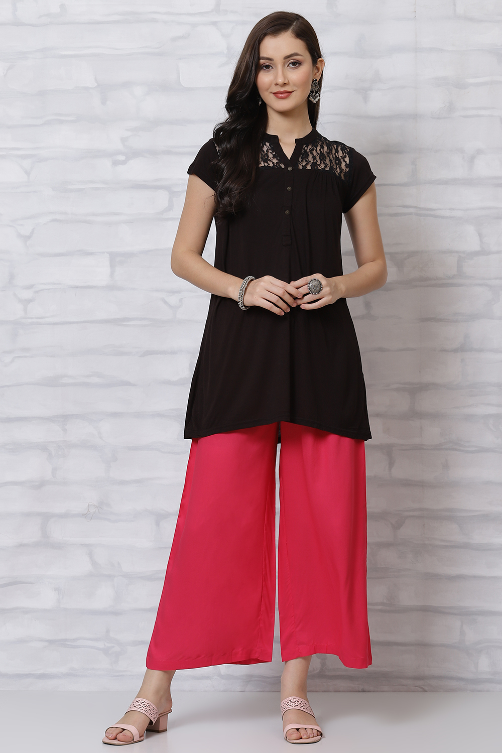 White Viscose Palazzo image number 5