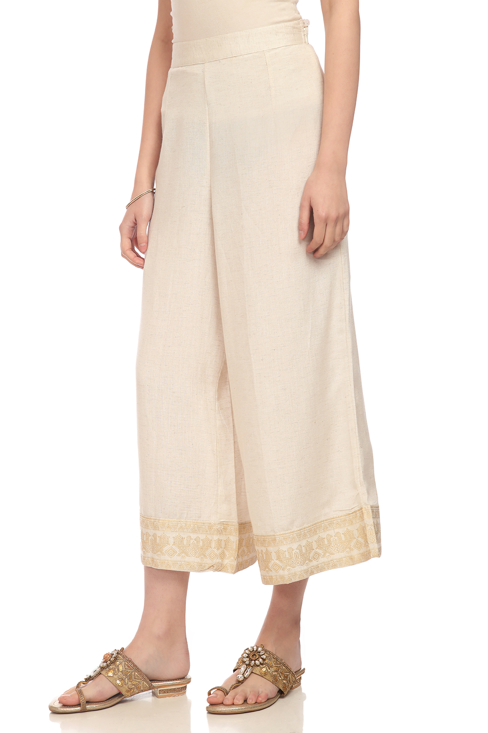 Ecru Viscose Palazzo image number 2