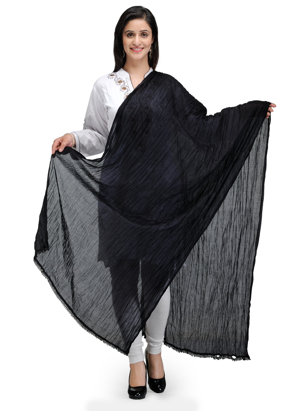 Black Cotton Stole image number 0