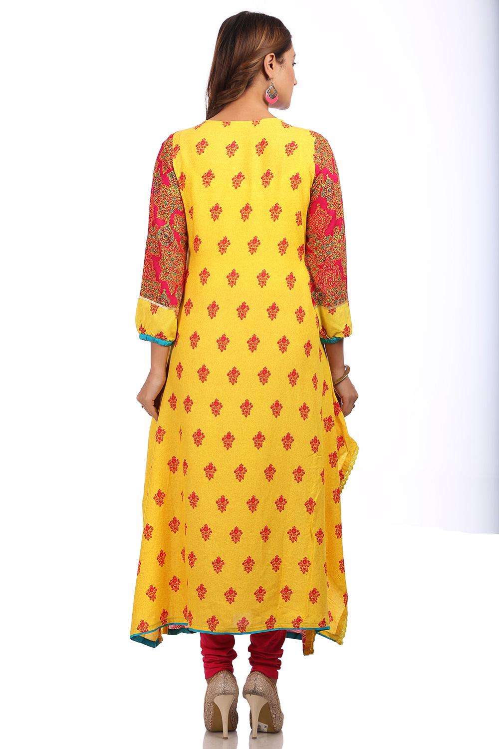 Yellow Straight Cotton Kurta image number 1