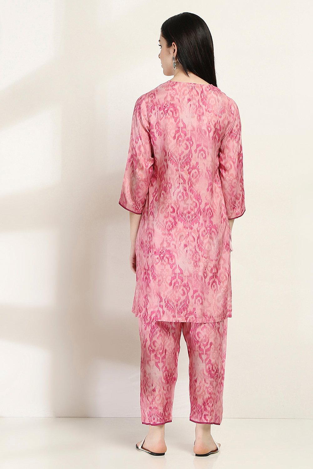 Pink Viscose Straight SET image number 4
