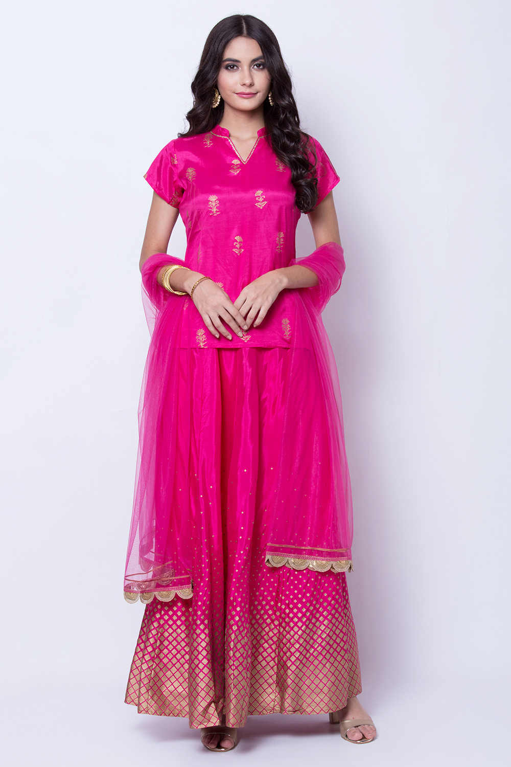 Pink Viscose Suit Set image number 0