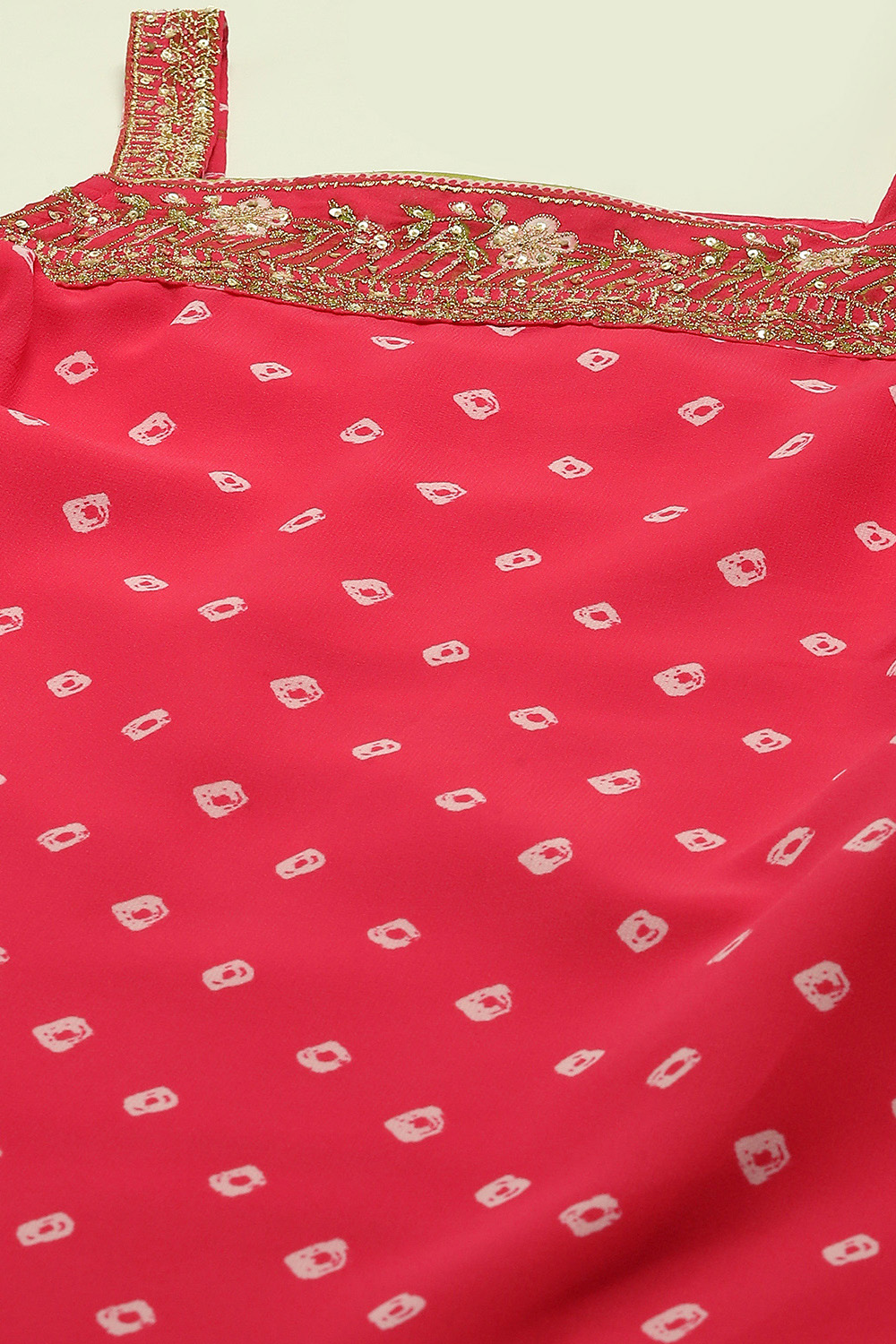 Pink Poly Georgette Straight Suit Set image number 1