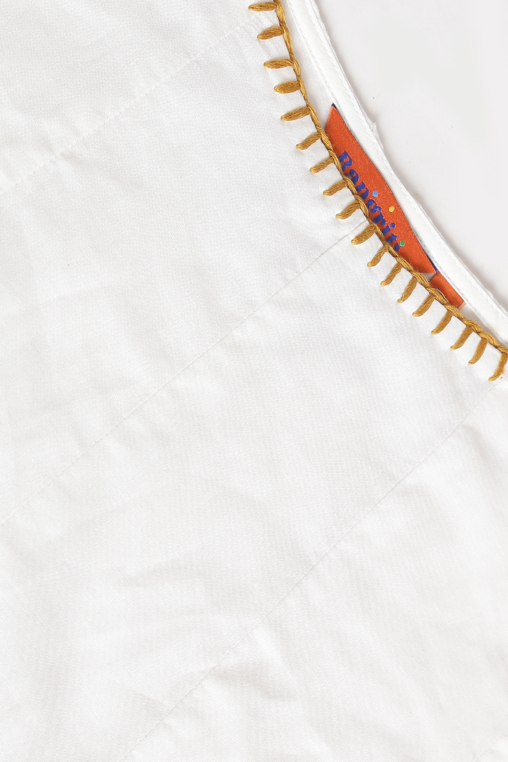 Off White Cotton Front Open Dress image number 5