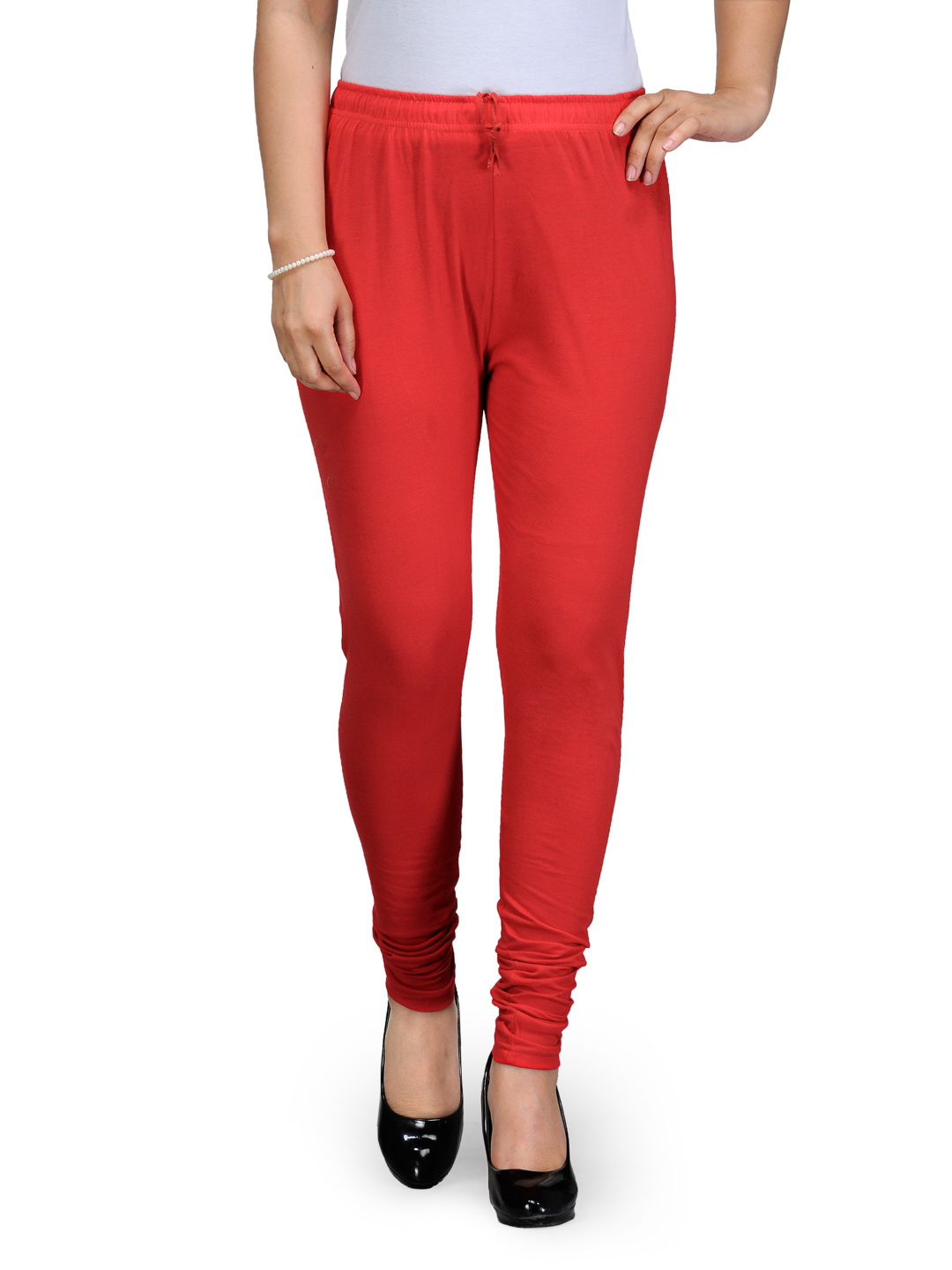 Red Cotton Leggings image number 0