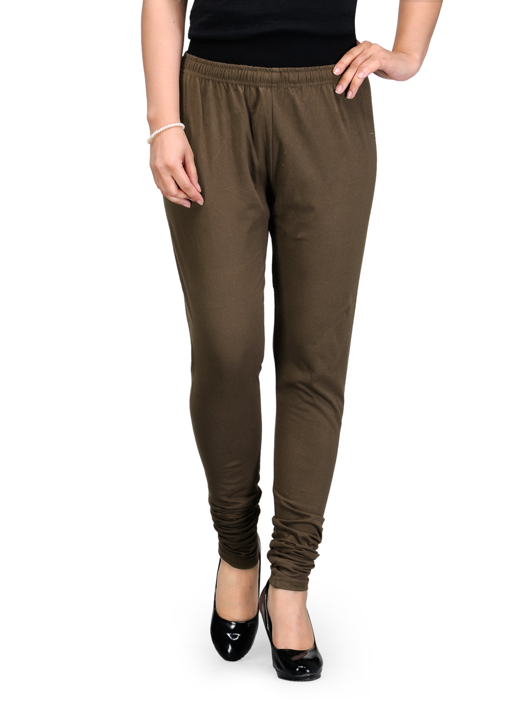 Brown Cotton Leggings image number 0