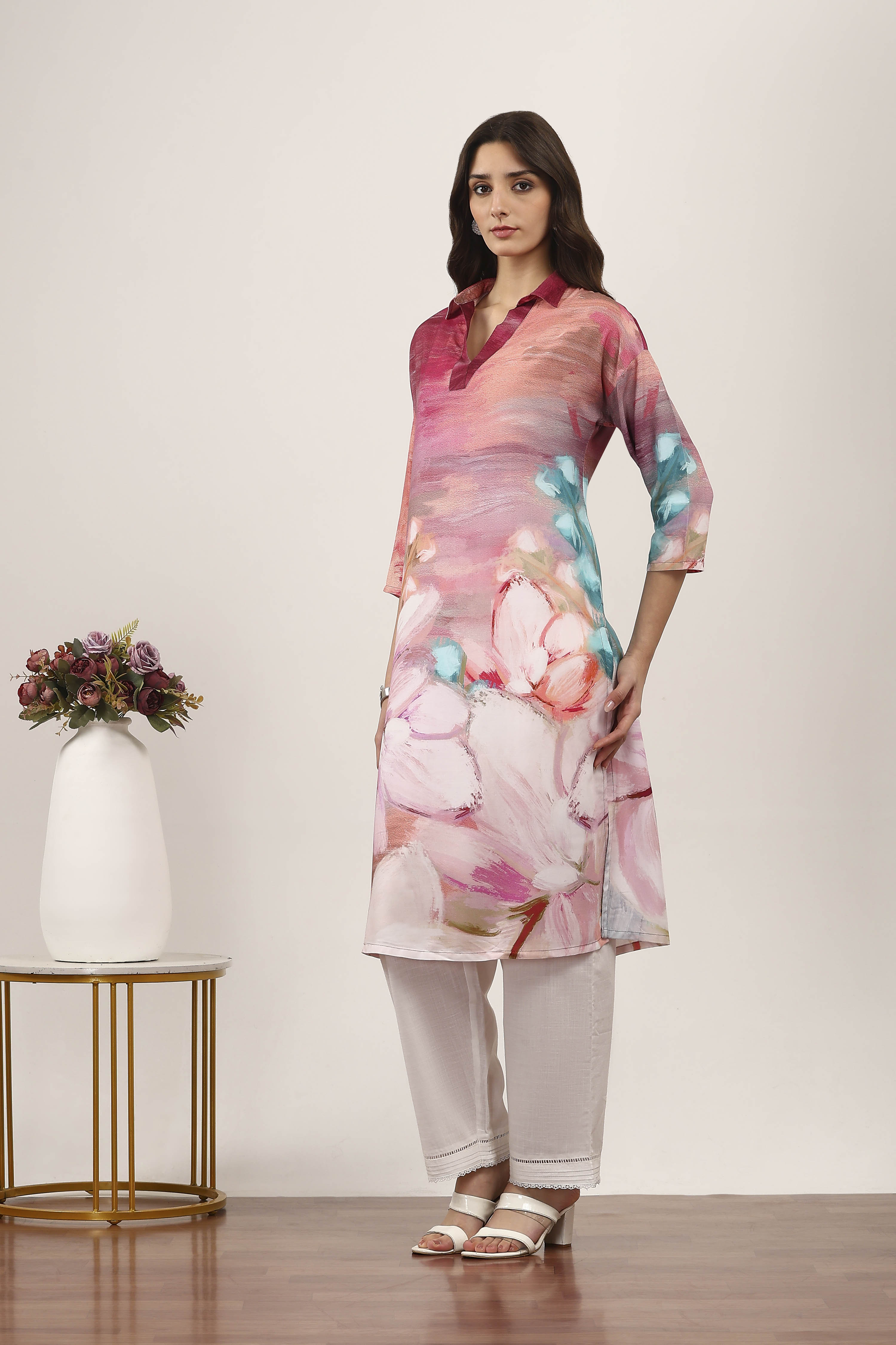 Green Rayon Straight Kurtas image number 2