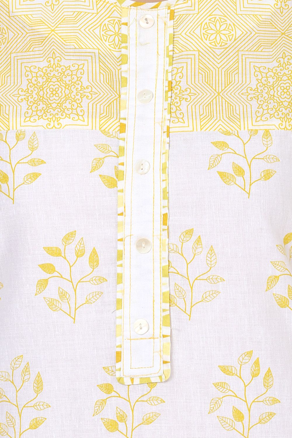 White Straight Cotton Kurta image number 1