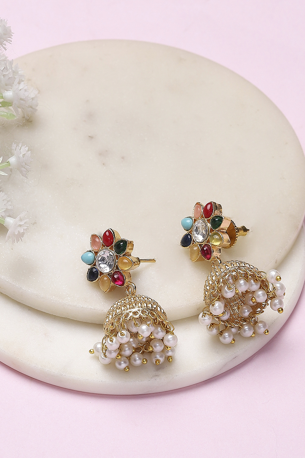 Multicolor Alloy Jhumka image number 0