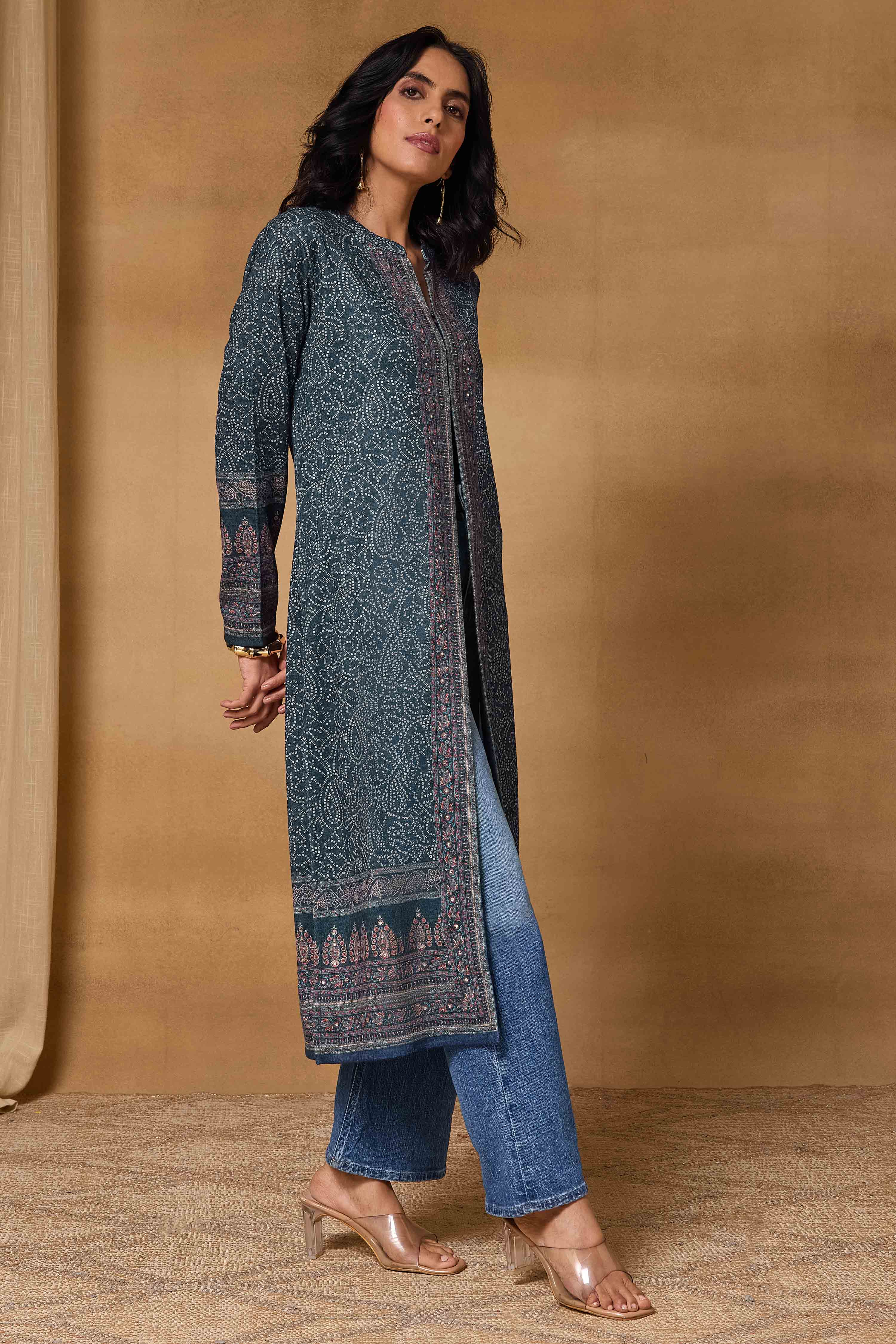 Indigo Polyester Regular Printed Cape image number 5