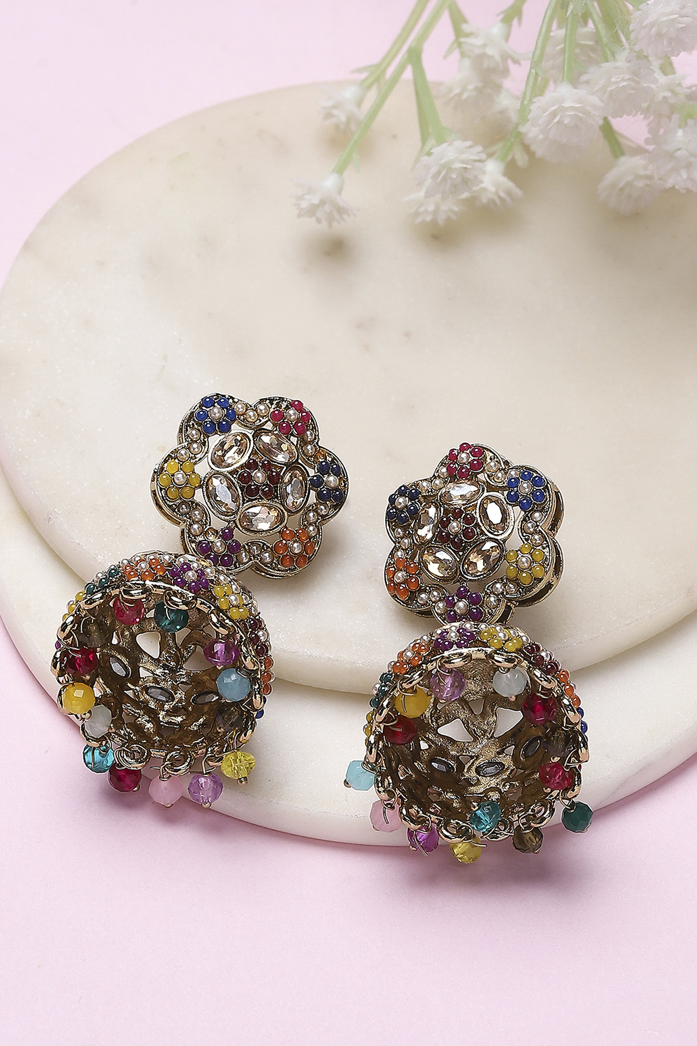 Multicolor Alloy Jhumka image number 0
