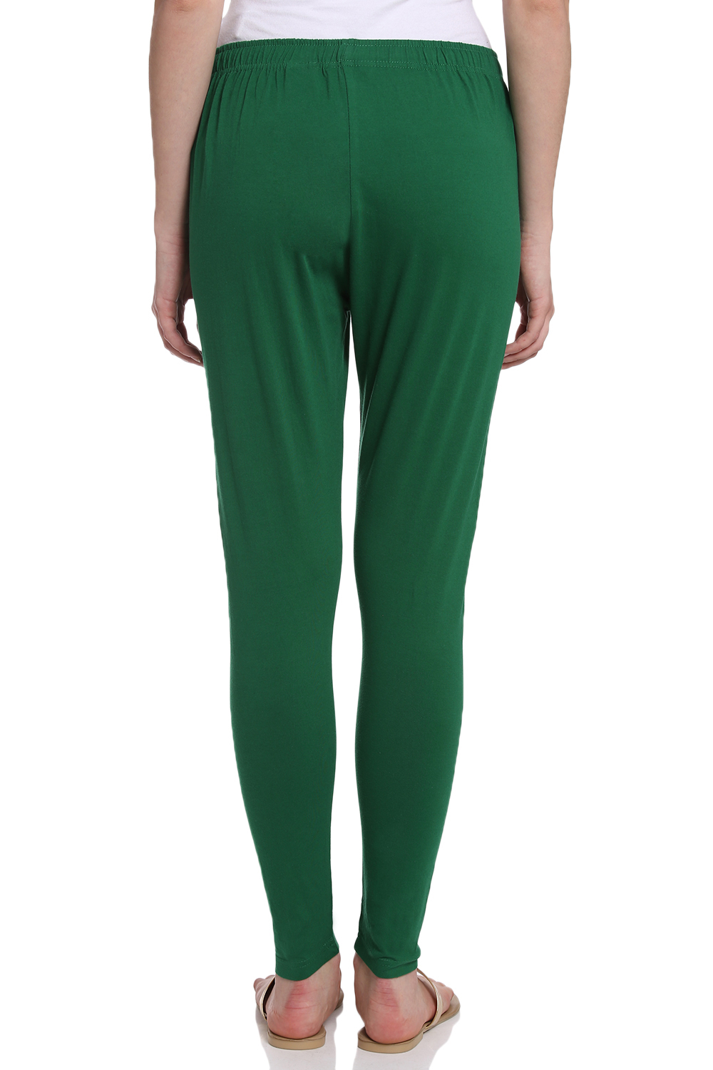 Green Cotton Leggings image number 4