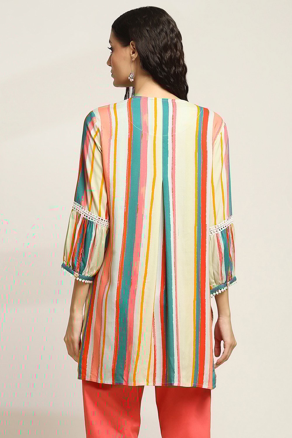Multi Viscose Rayon Straight Kurti image number 3