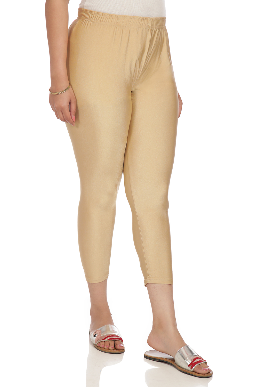 Gold Polyester Leggings image number 1