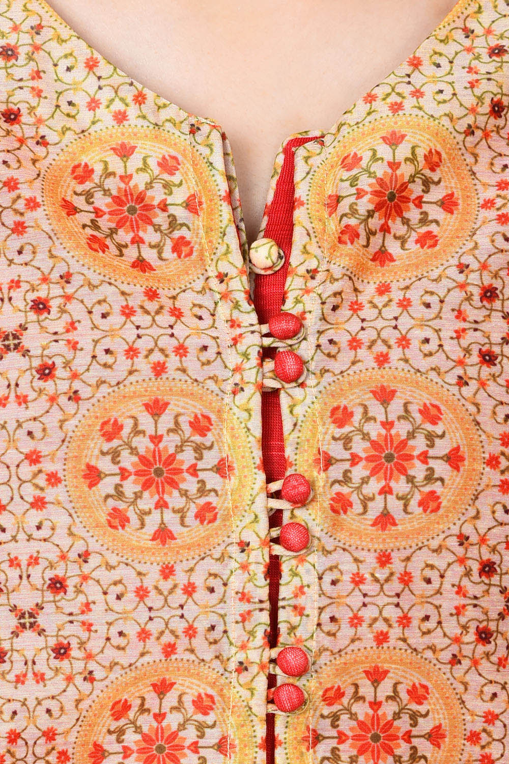 Beige Straight Polyester Reversible Kurta image number 3