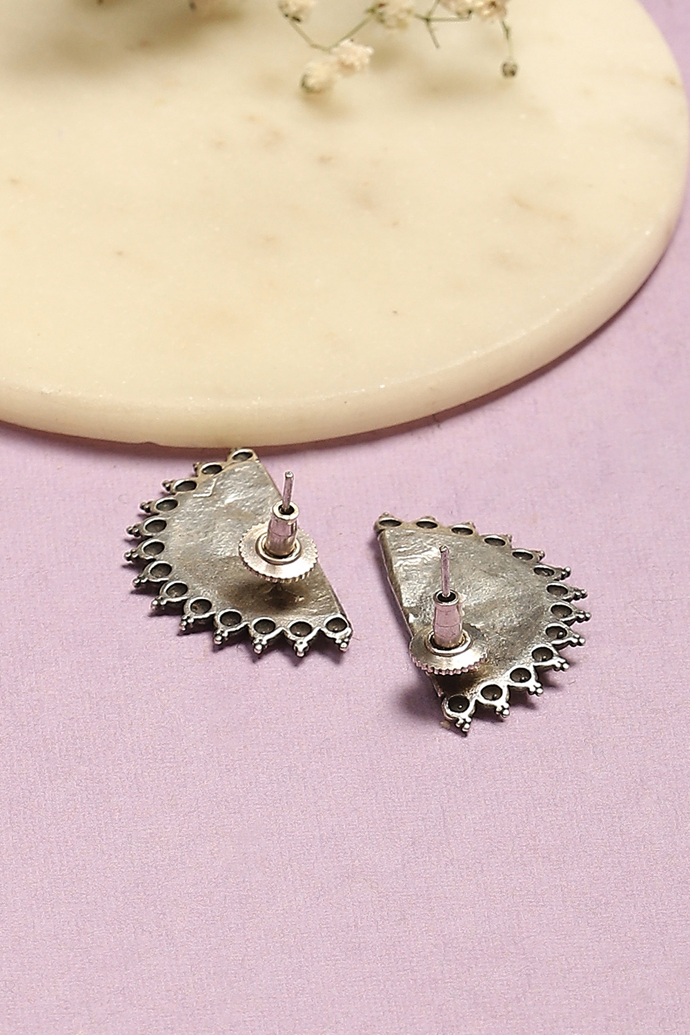 Oxidised Brass Earrings image number 2