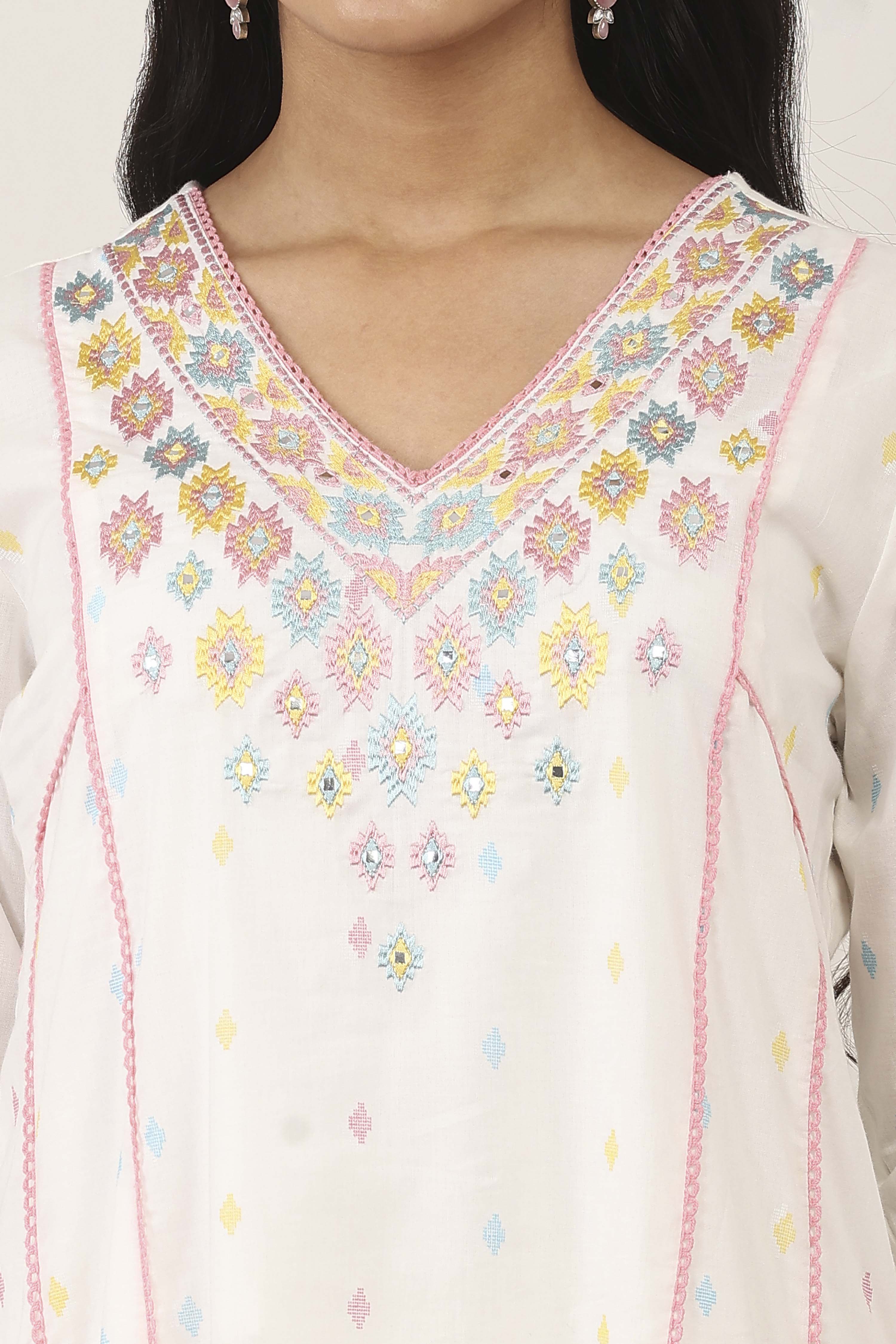 White Cotton Lehenga Sets image number 1