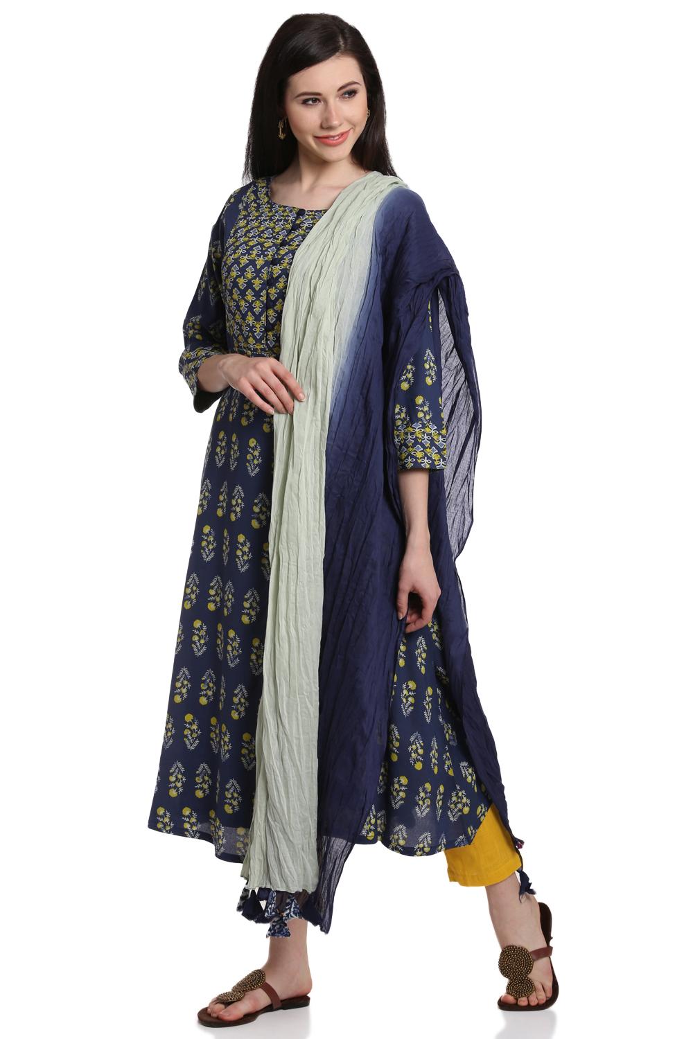 Indigo Cotton Voile Stoles image number 0