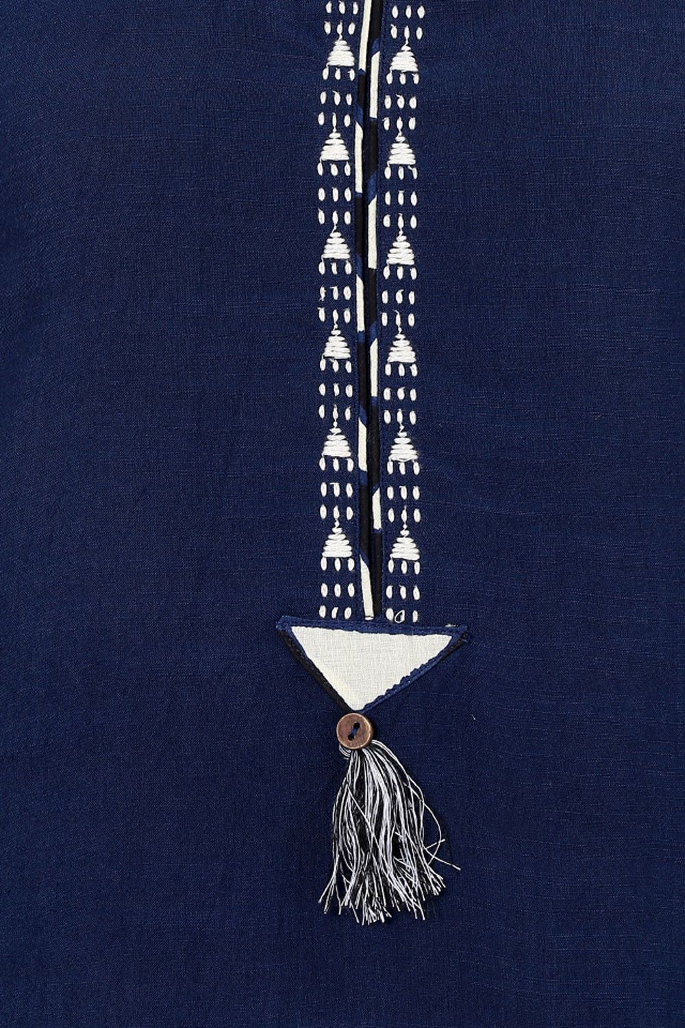 Indigo A-Line Viscose Rayon Kurta image number 1