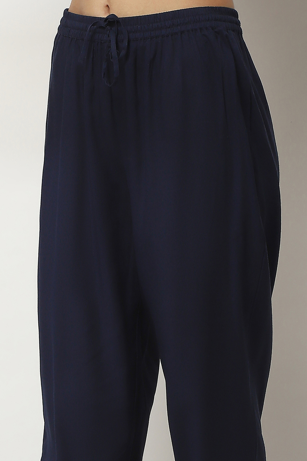 Indigo Viscose Rayon Gathered Set image number 2