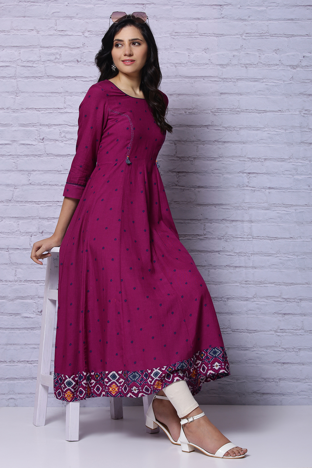 Phalsa Viscose Kurta image number 1