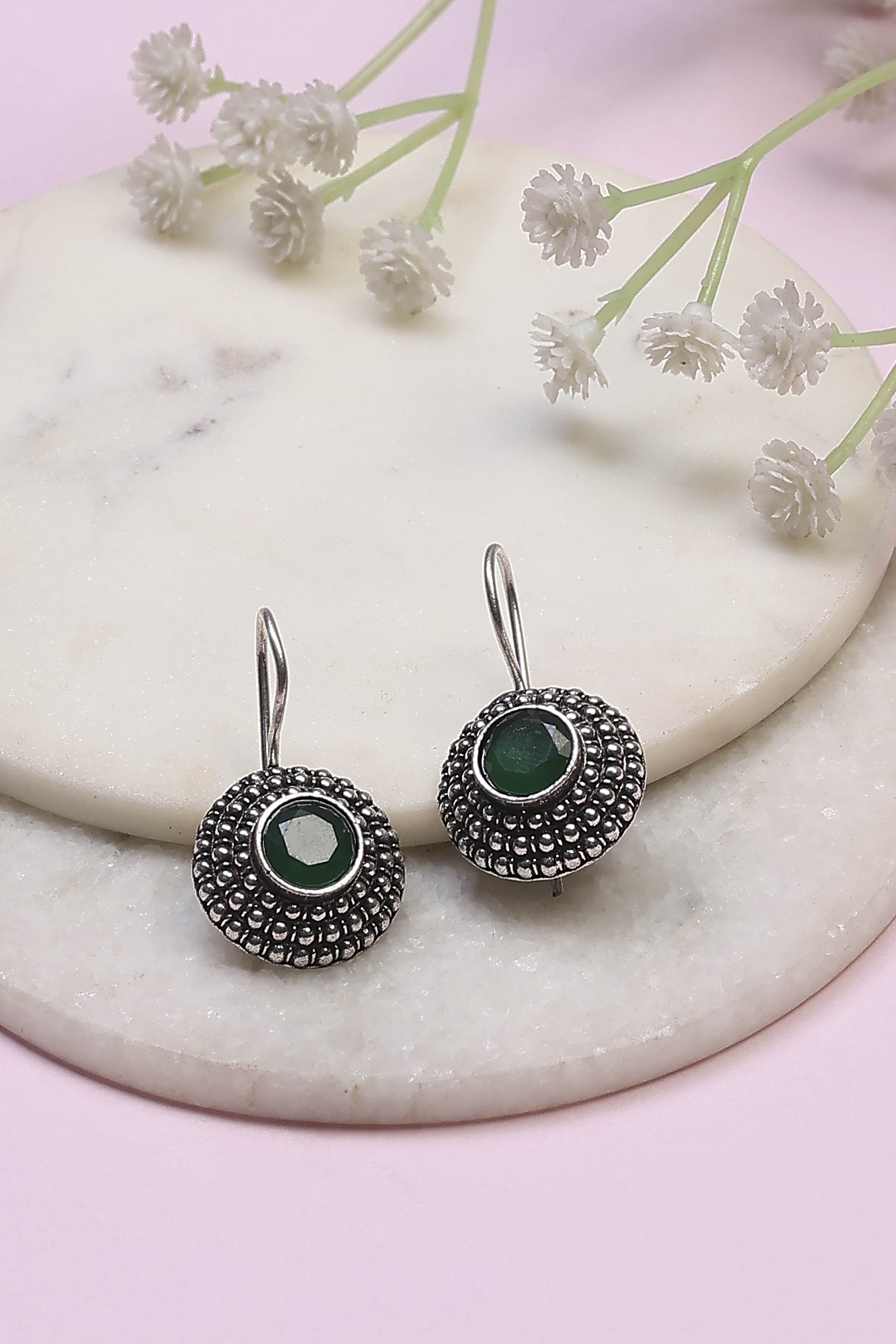 Green Brass Drop & Danglers image number 0