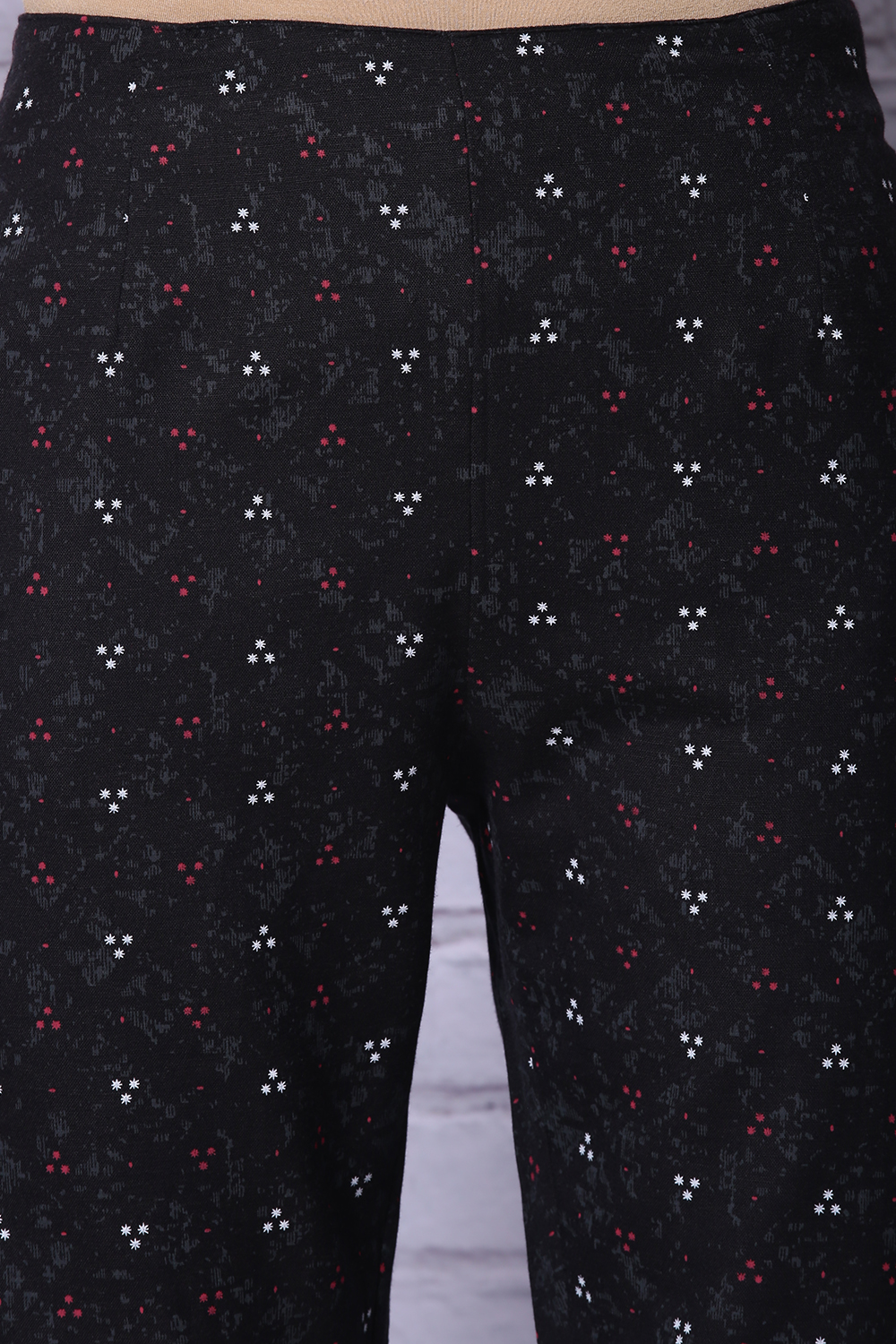 Black Viscose Straight Pants image number 1