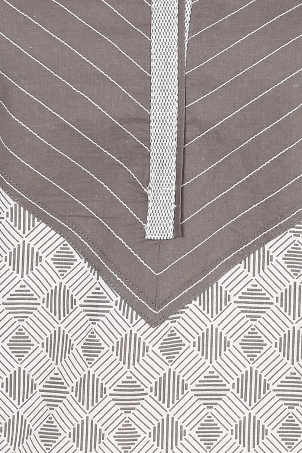 Grey Straight Cotton Kurta image number 1