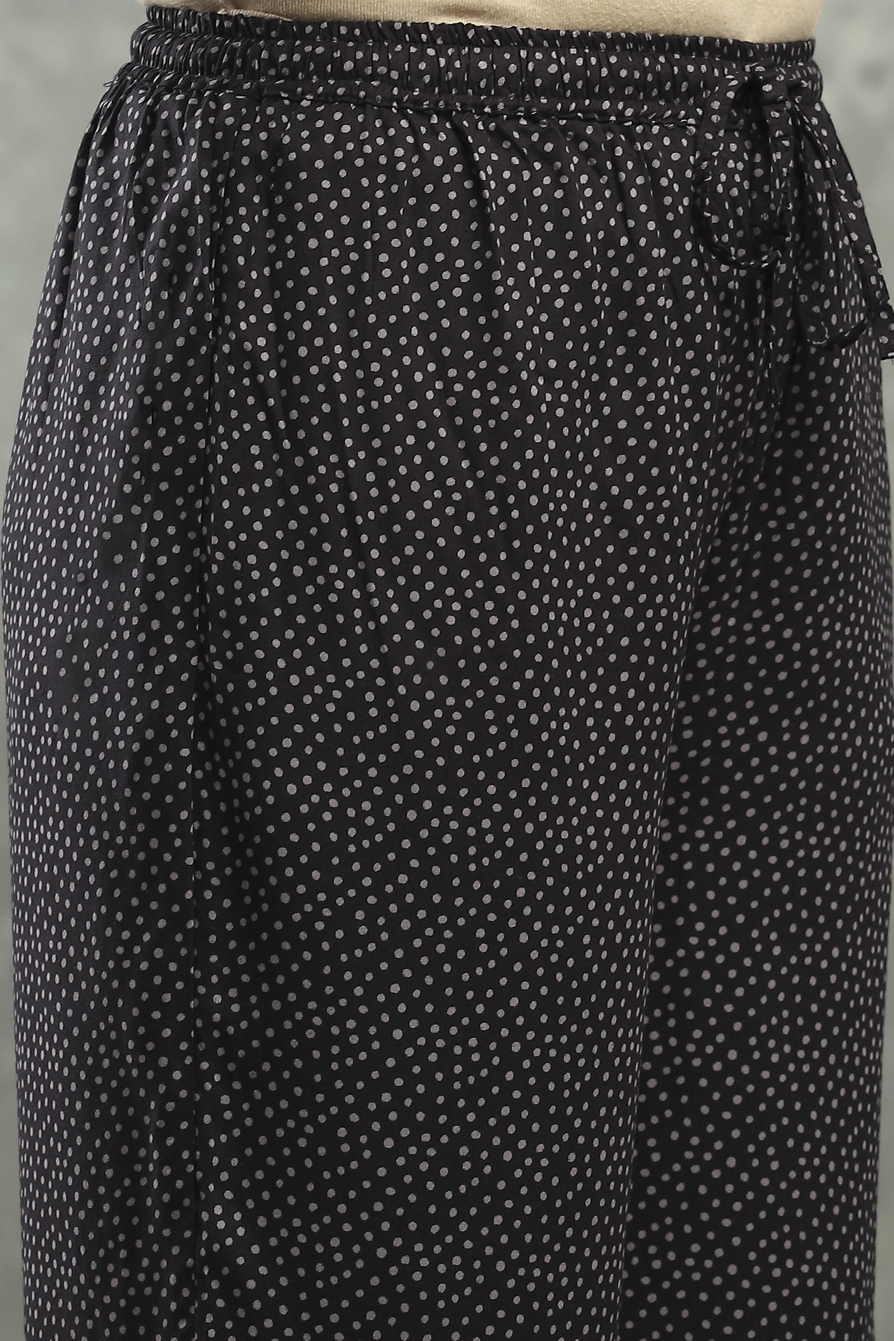 Black Polyester Straight Kurta Pants Set image number 2